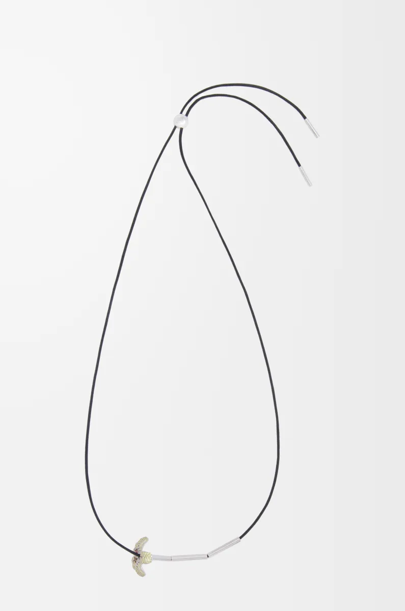 银质和水晶 Flor 项链