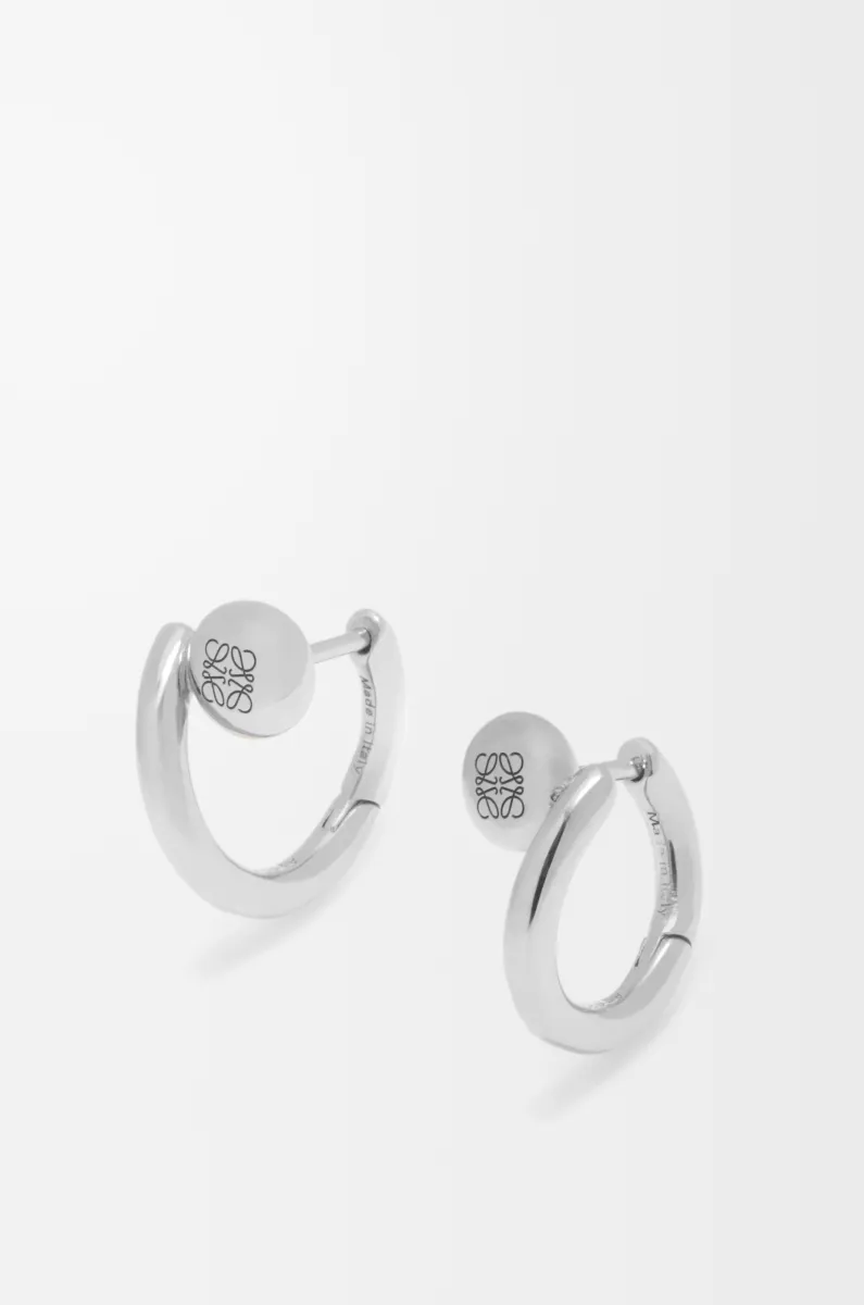 迷你银质 Anagram Pebble 环状耳环