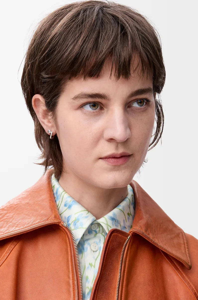 迷你银质 Anagram Pebble 环状耳环