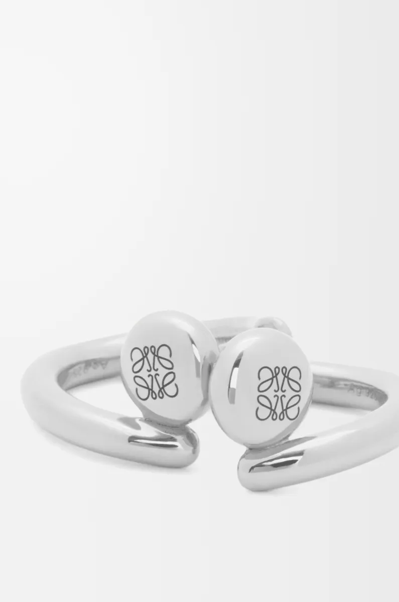 迷你银质 Anagram Pebble 环状耳环