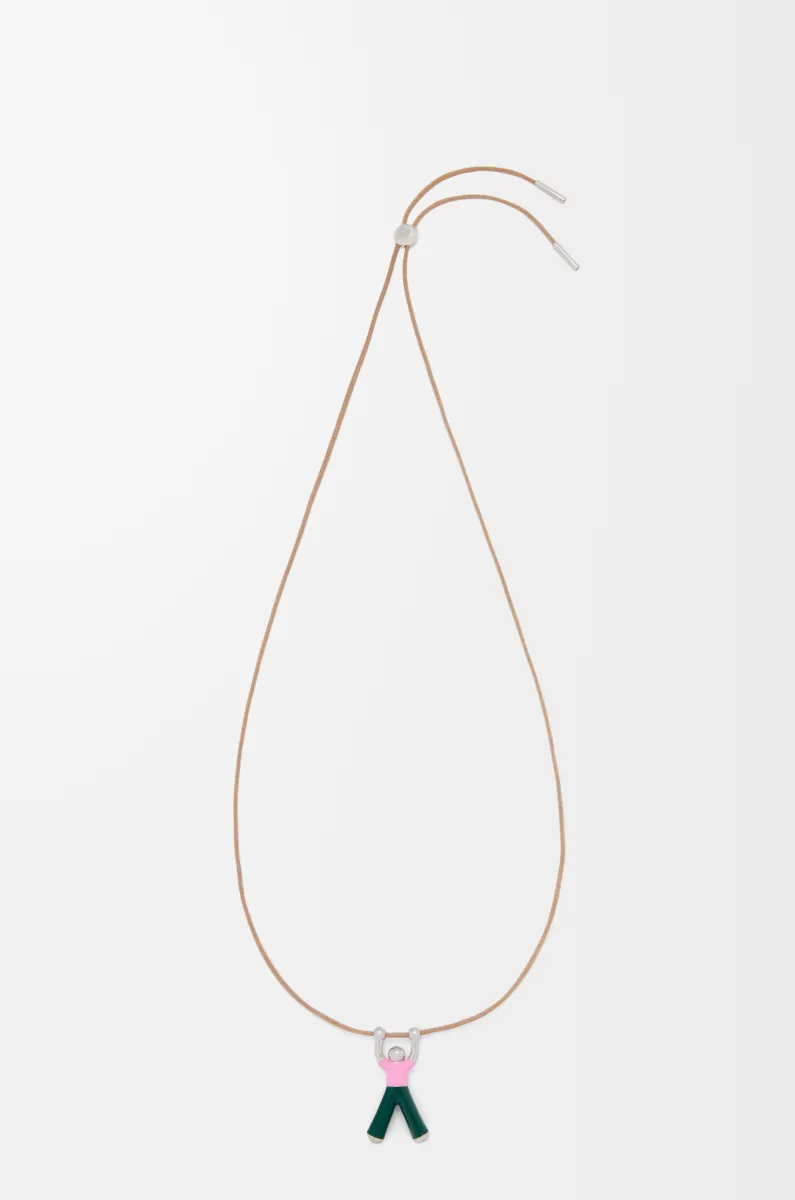 银质悬挂娃娃项链 