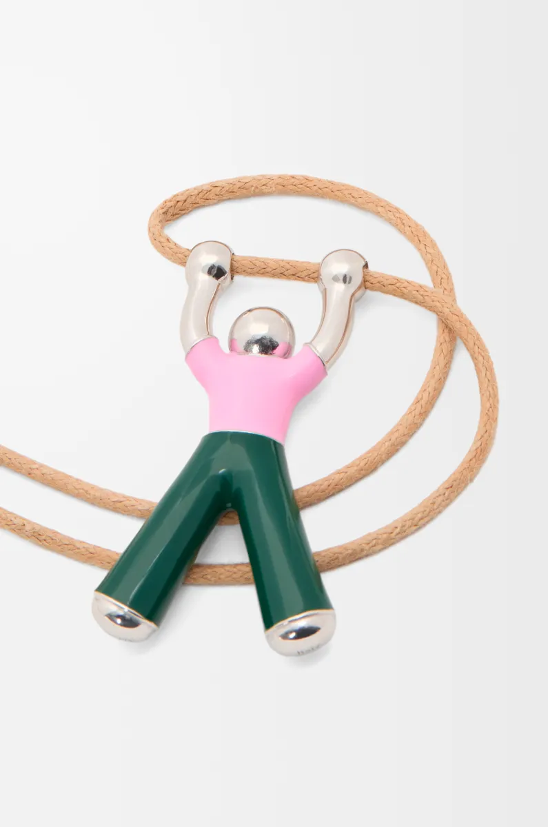 银质悬挂娃娃项链 