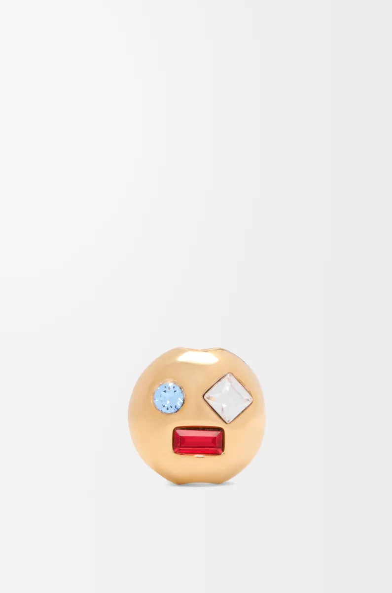 银质和水晶娃娃头像吊坠