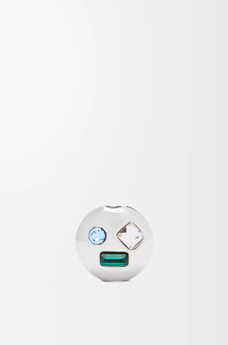 银质和水晶娃娃头像吊坠