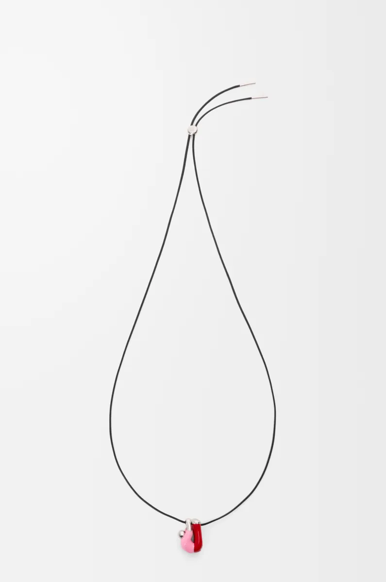 银质和珐琅 Hanging Acrobat 项链