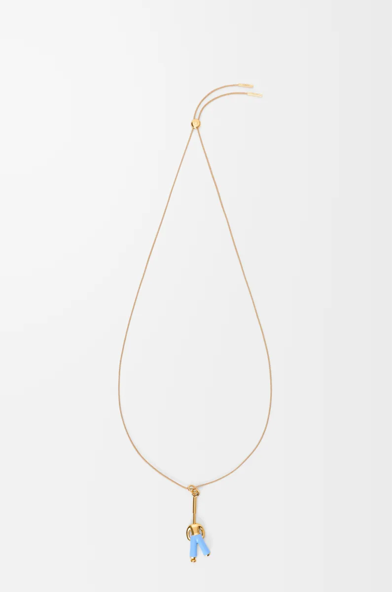 银质和珐琅 Standing Acrobat 项链