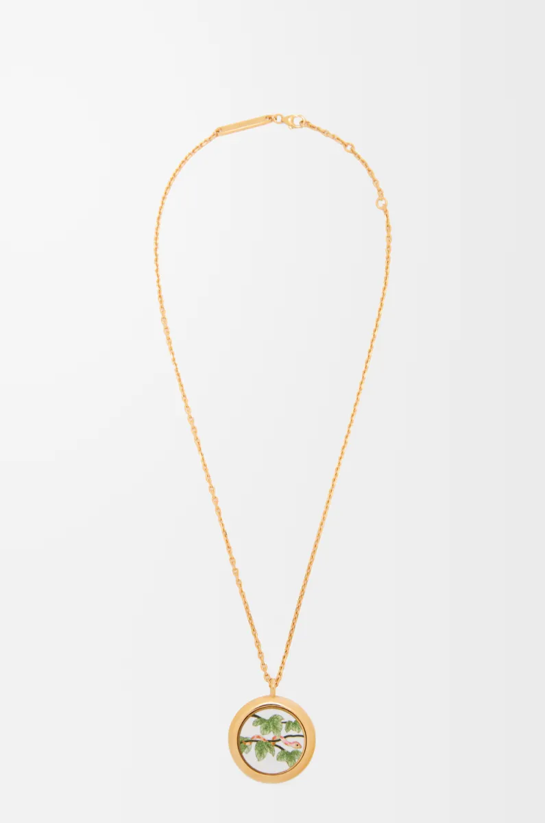 银质蛇形景泰蓝项链