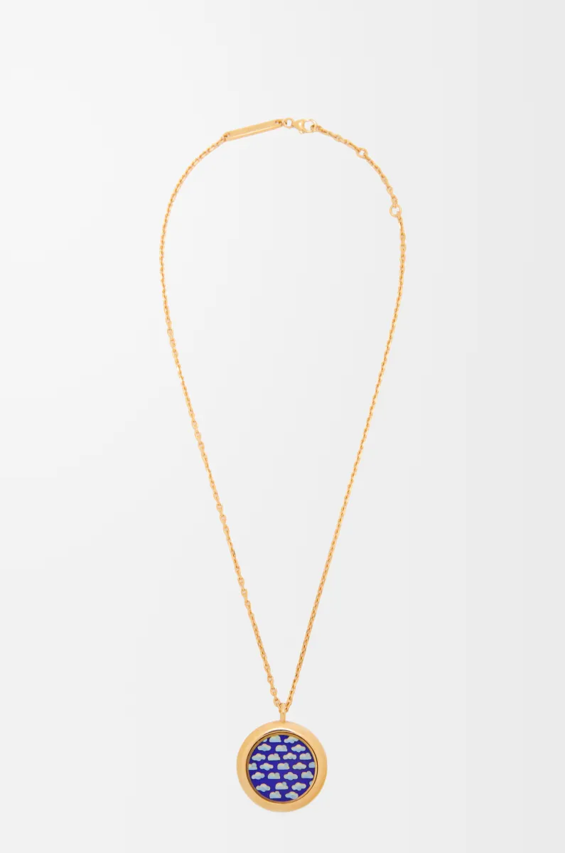 银质云朵景泰蓝项链