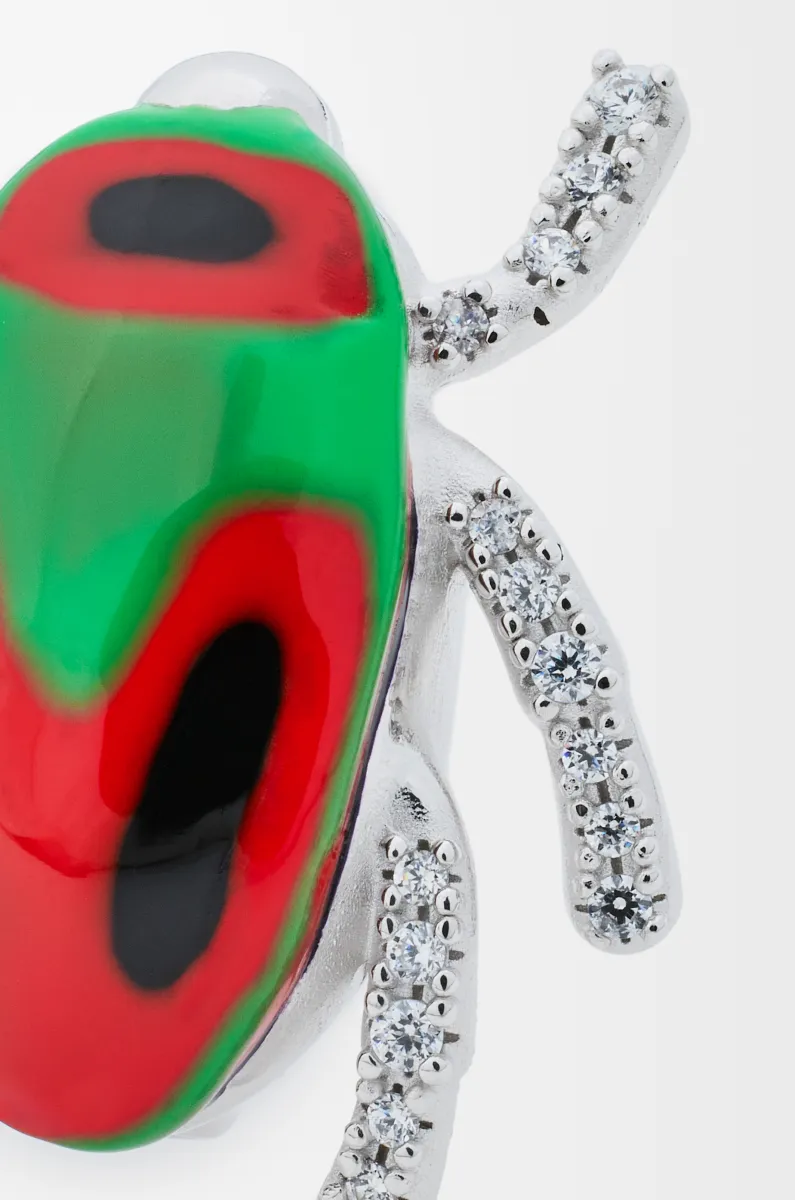 银质和珐琅胸针