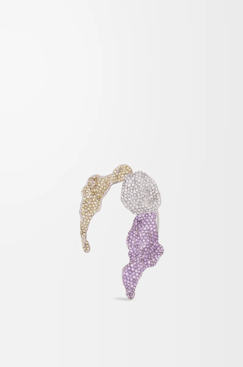 银质和水晶 Glitter Fragment 耳环 