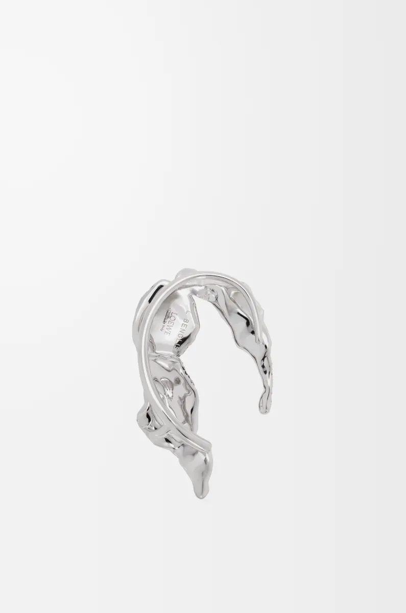 银质和水晶 Glitter Fragment 耳环 