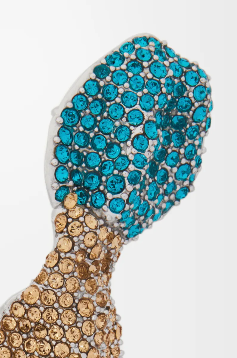 银质和水晶 Glitter Fragment 耳环