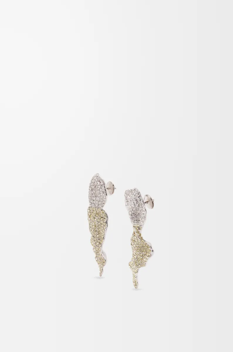 银质和水晶 Glitter Fragment 耳环