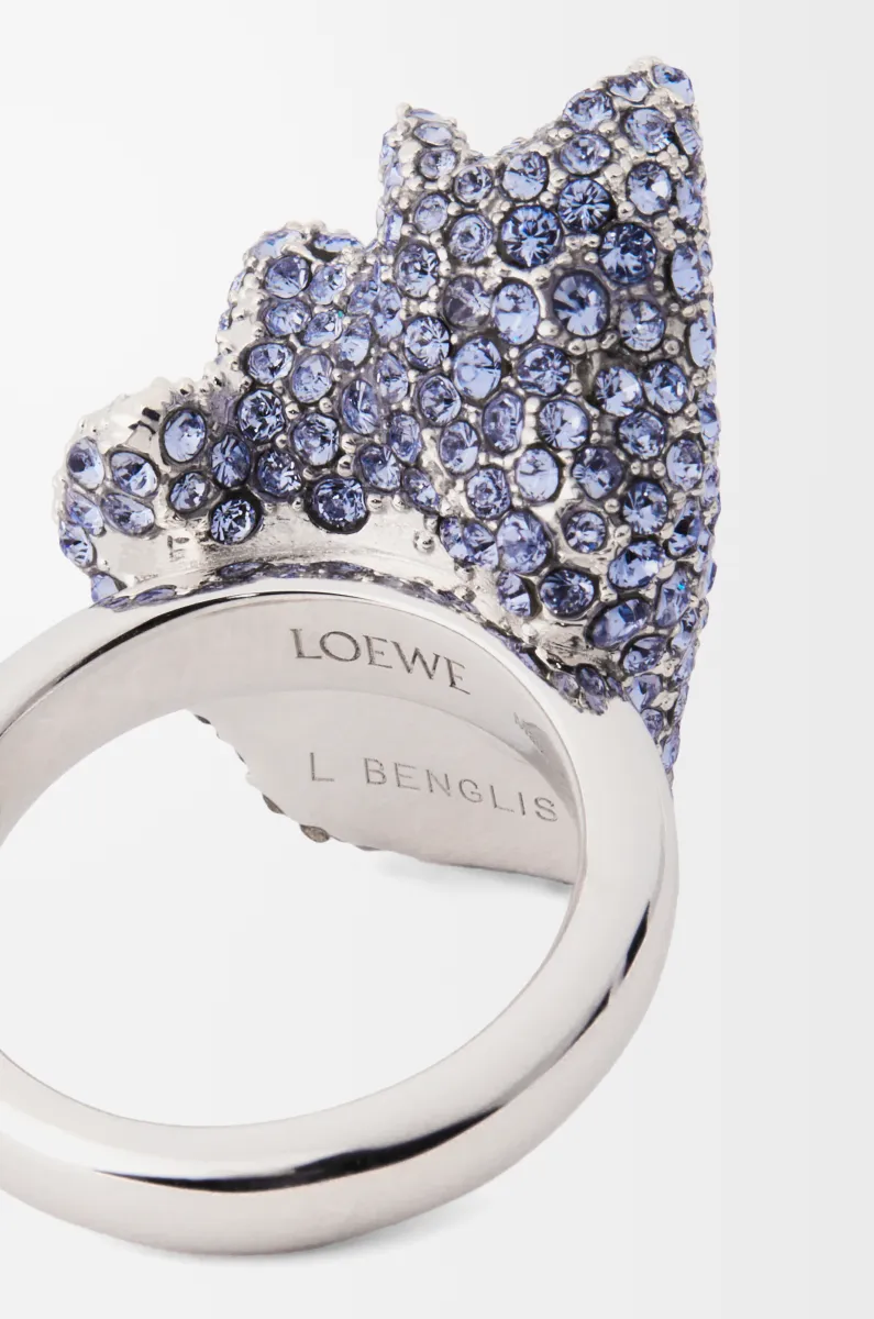 银质和水晶 Glitter Fragment 戒指