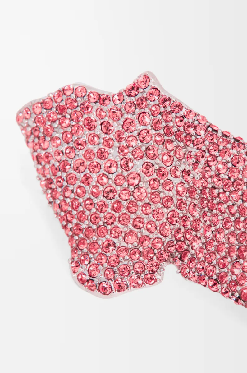 大号银质和水晶 Glitter Fragment 戒指 