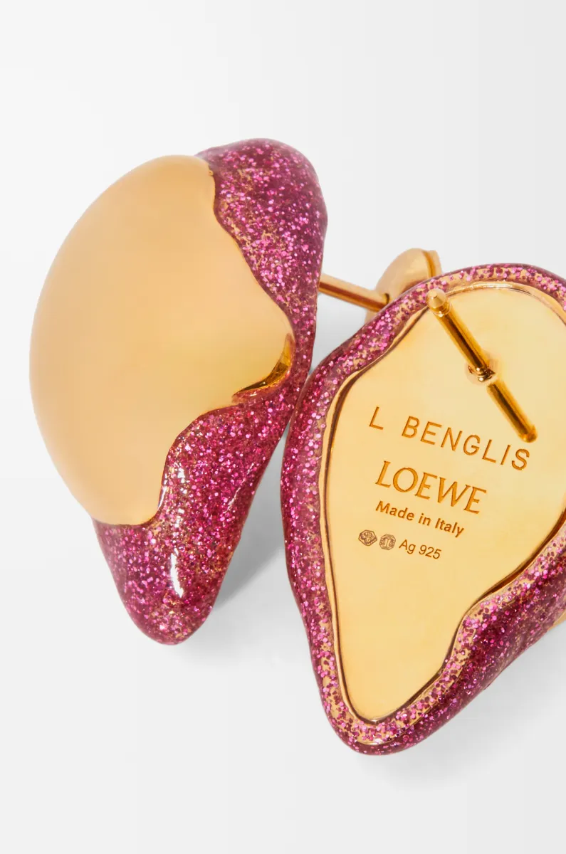 银质珐琅 Foam Drip 耳钉