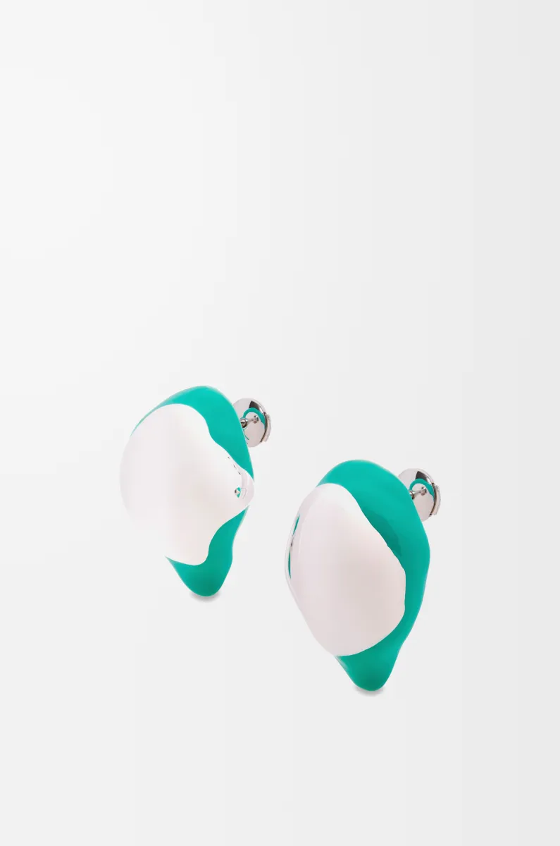 银质珐琅 Foam Drip 耳钉