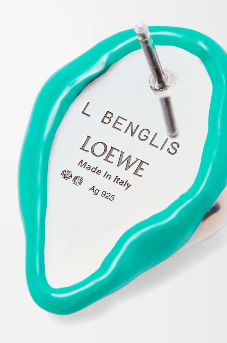 银质珐琅 Foam Drip 耳钉