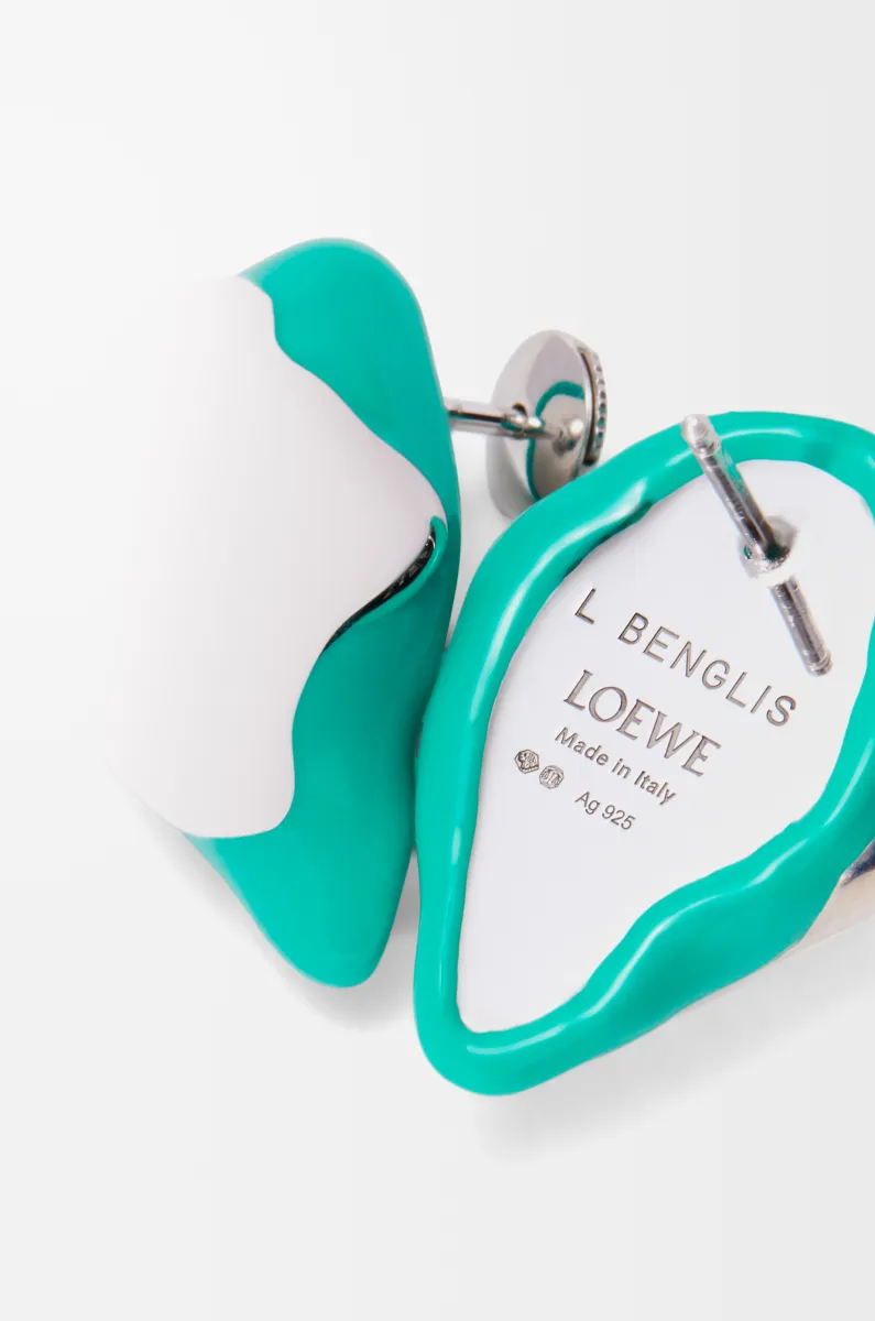 银质珐琅 Foam Drip 耳钉