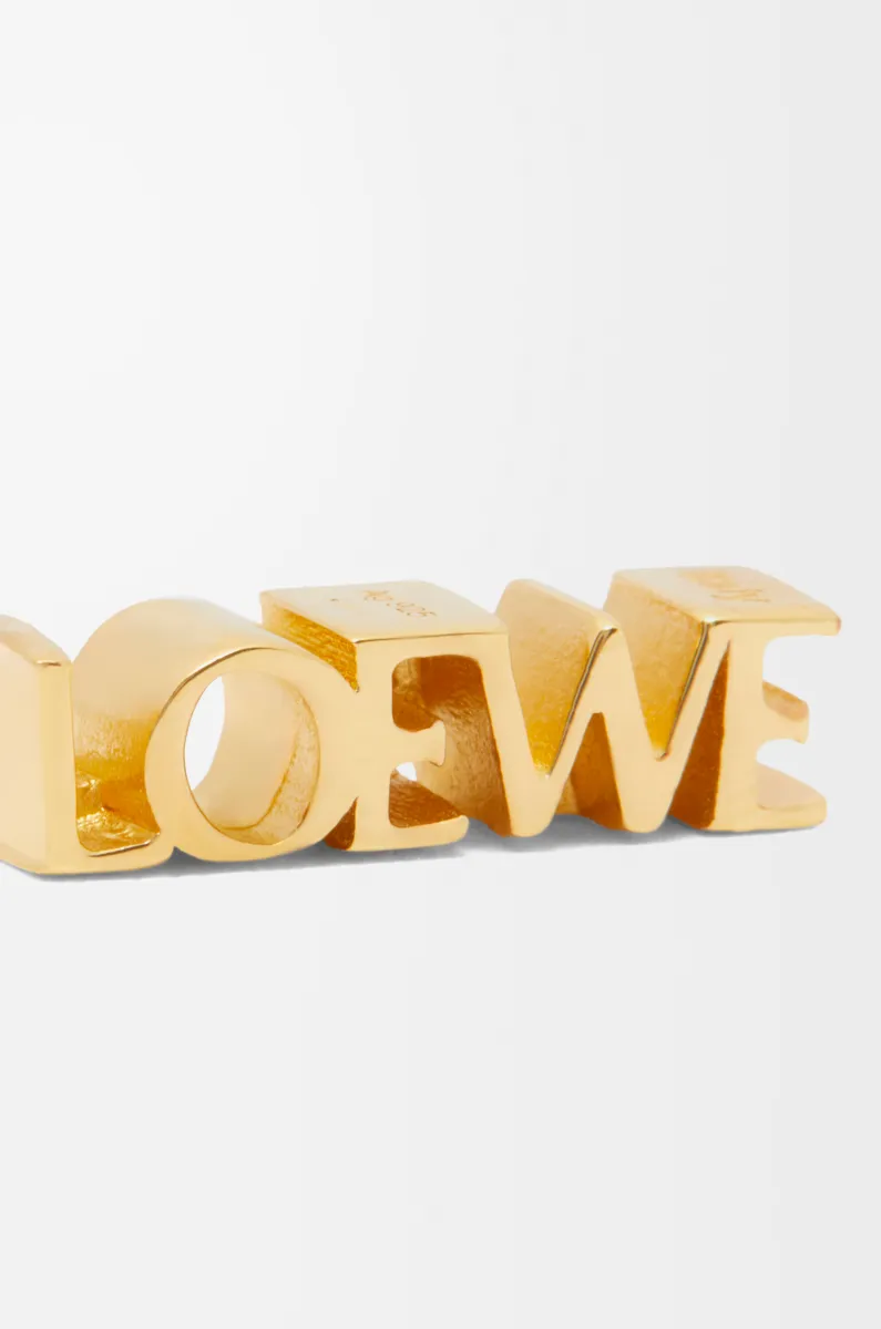 银质 LOEWE 几何单只耳环