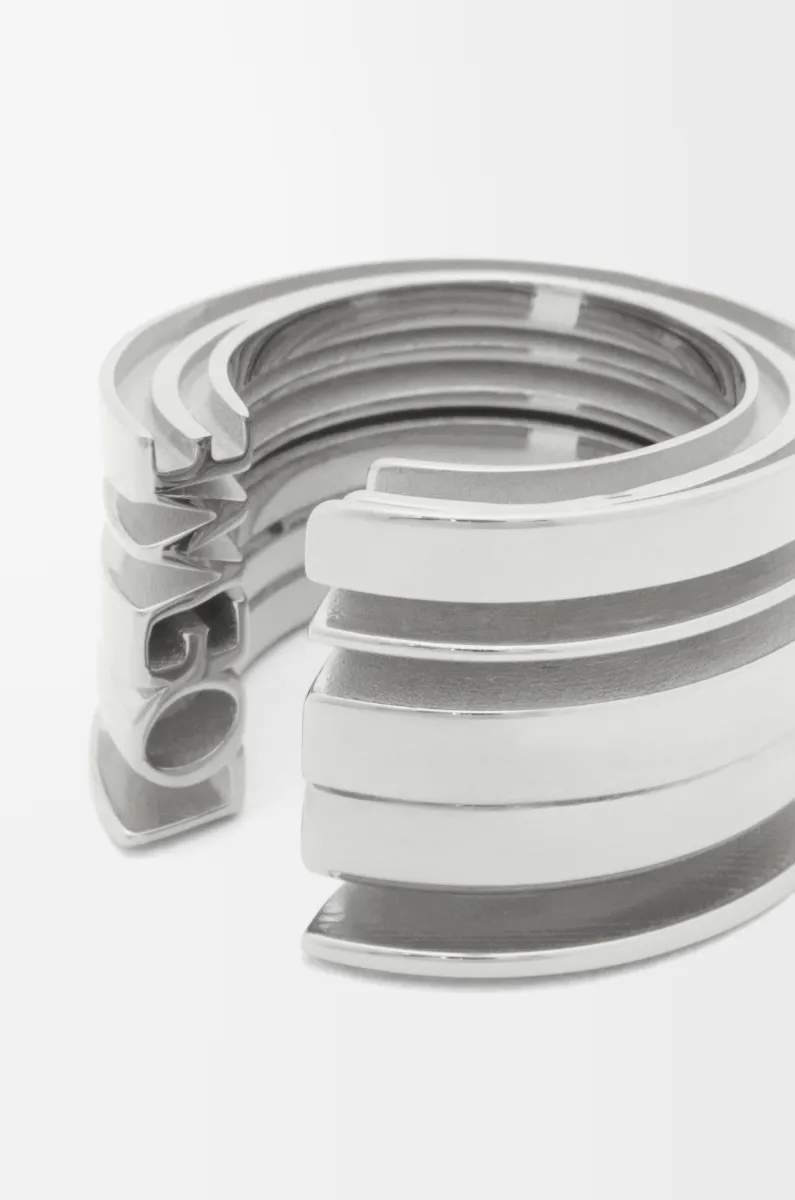 银质 LOEWE 几何戒指