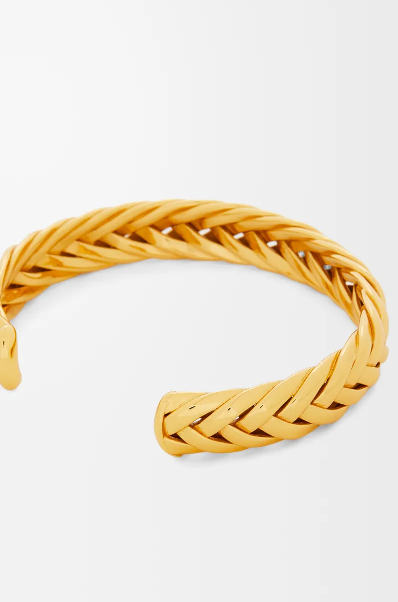 银质窄款编织袖钉