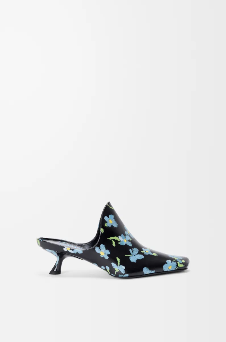 Emily 印花羊皮革穆勒鞋