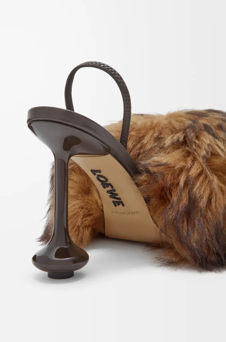 剪羊毛 Toy 后系带高跟鞋