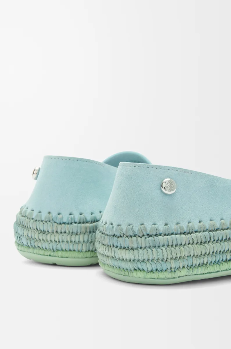 绒面革和拉菲草 Rio 拖鞋