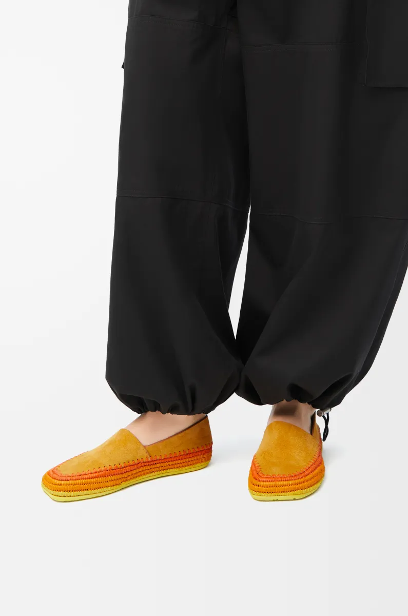 绒面革和拉菲草 Rio 拖鞋