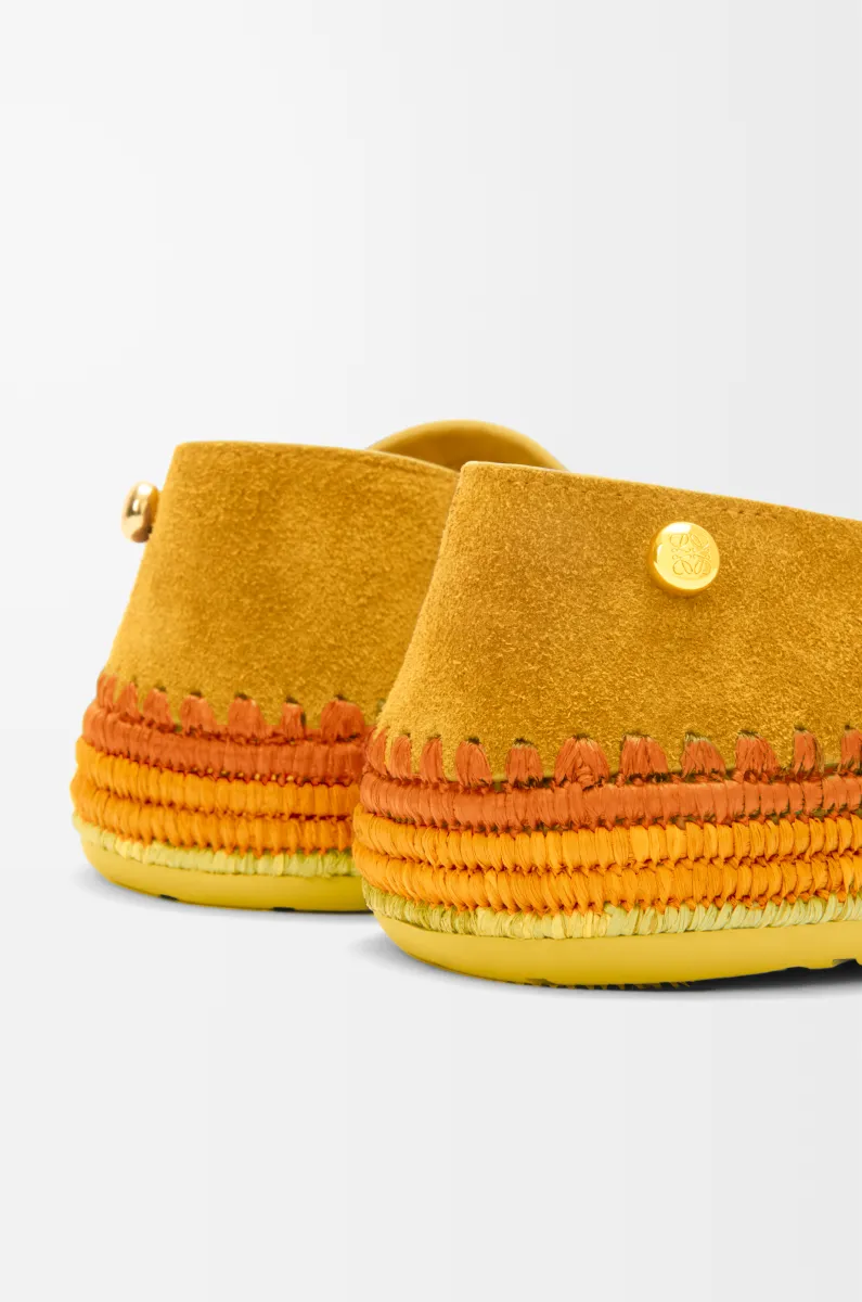 绒面革和拉菲草 Rio 拖鞋