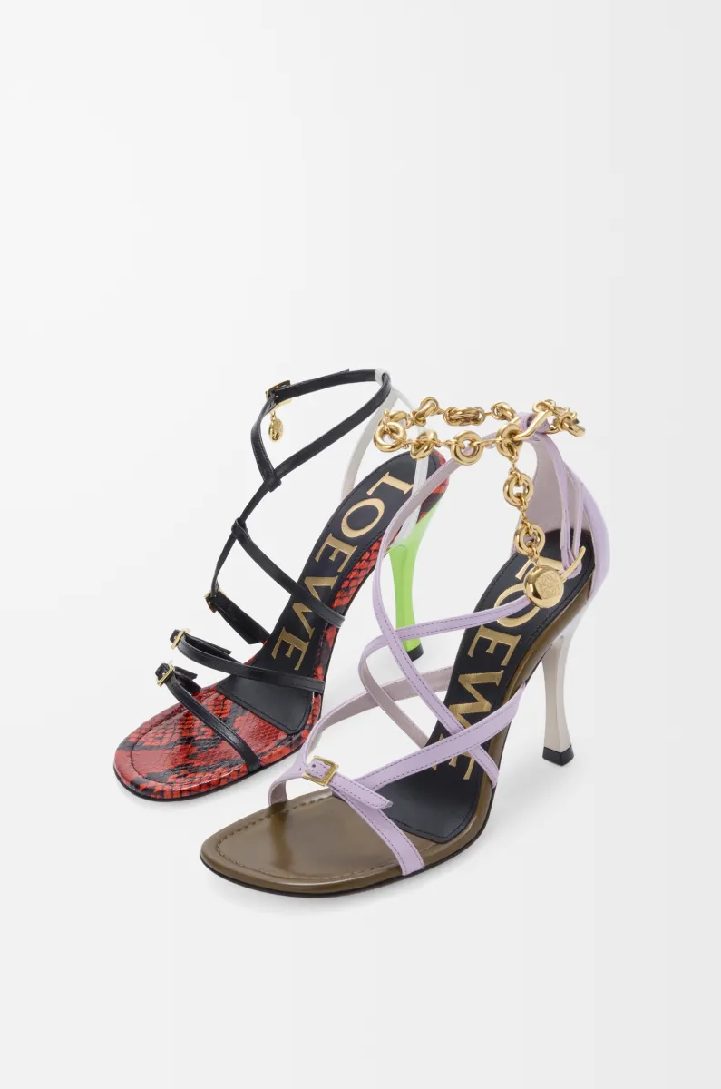 混合皮革 Comic 凉鞋