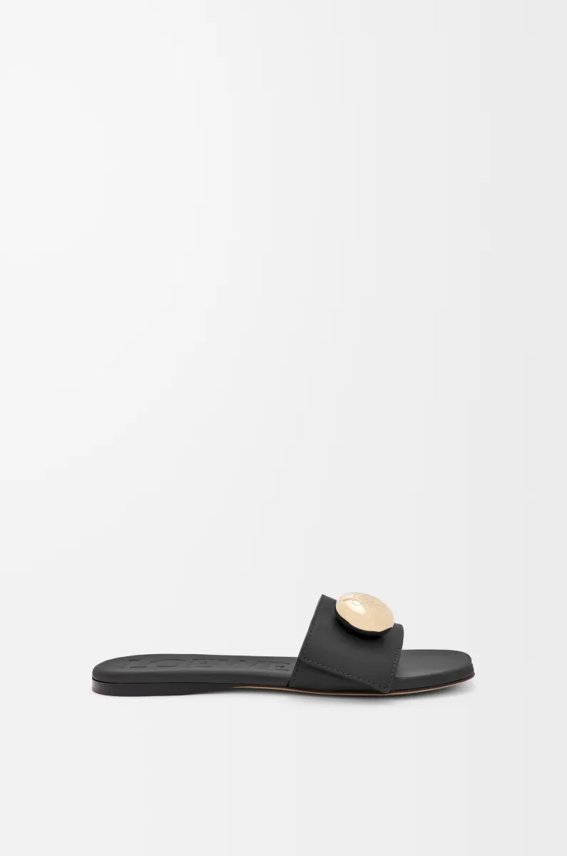 柔软牛皮革 Pebble 凉鞋