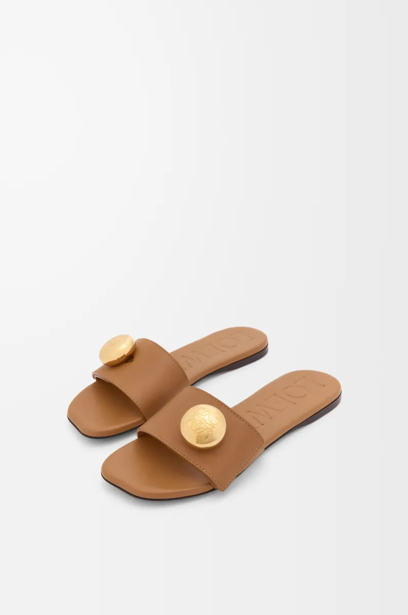 柔软牛皮革 Pebble 凉鞋