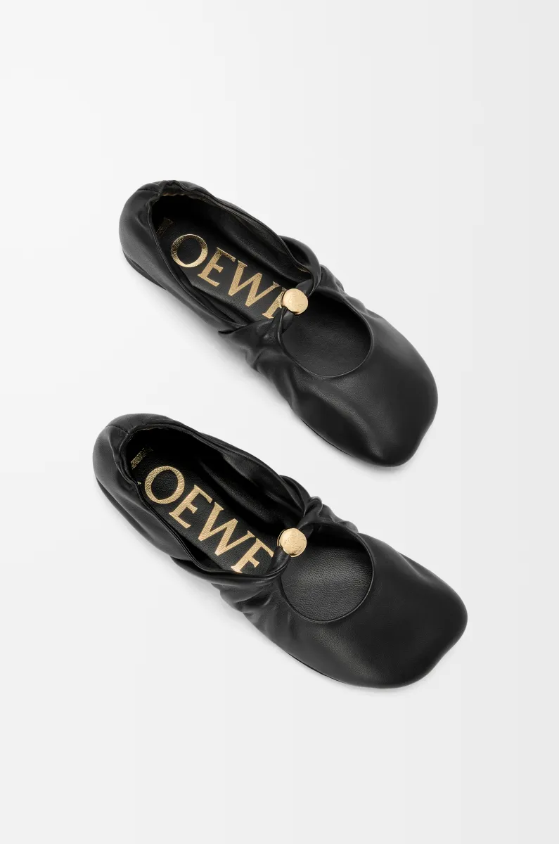 柔软纳帕羊皮革 Pebble 芭蕾舞鞋