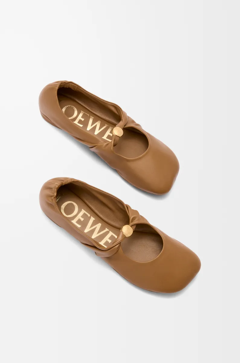 柔软纳帕羊皮革 Pebble 芭蕾舞鞋