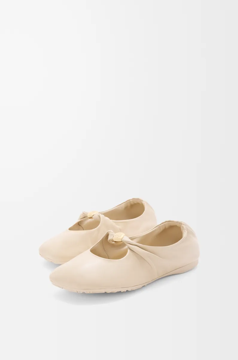 柔软纳帕羊皮革 Pebble 芭蕾舞鞋