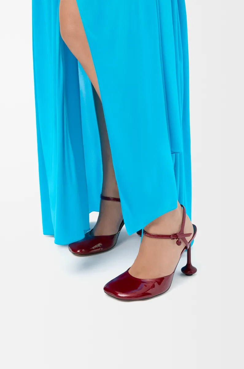 柔软漆面羊皮革 Toy 踝带高跟鞋