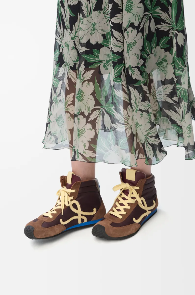 尼龙和牛皮革 Ballet Runner 2.0 高帮女士运动鞋