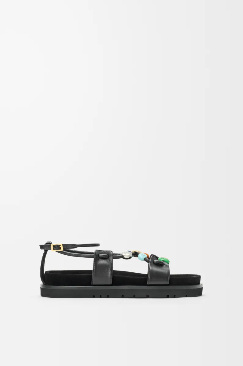 纳帕羊皮革 Pebble Beads fussbett 凉鞋