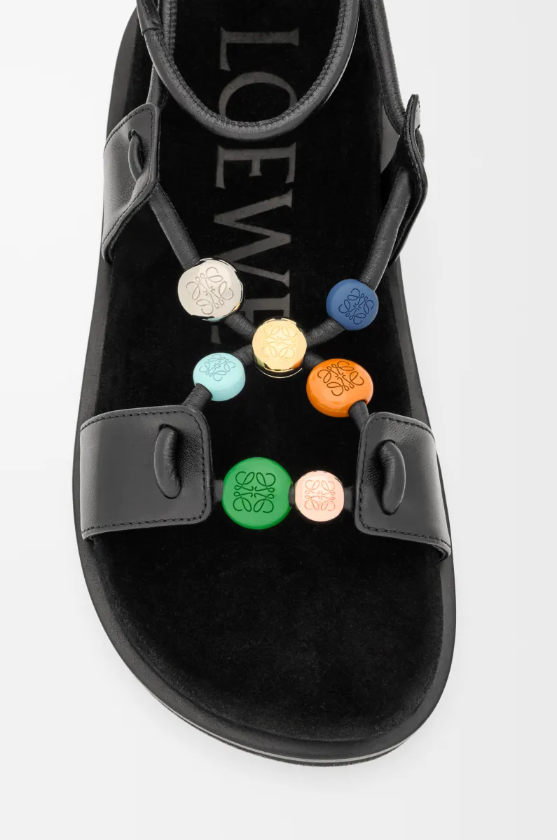 纳帕羊皮革 Pebble Beads fussbett 凉鞋