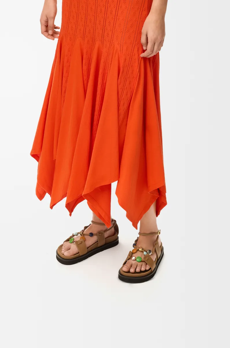 纳帕羊皮革 Pebble Beads fussbett 凉鞋