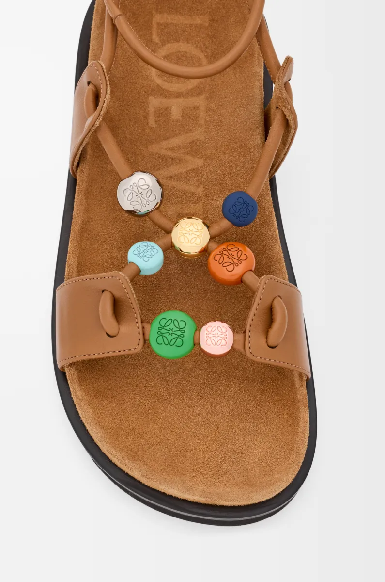 纳帕羊皮革 Pebble Beads fussbett 凉鞋