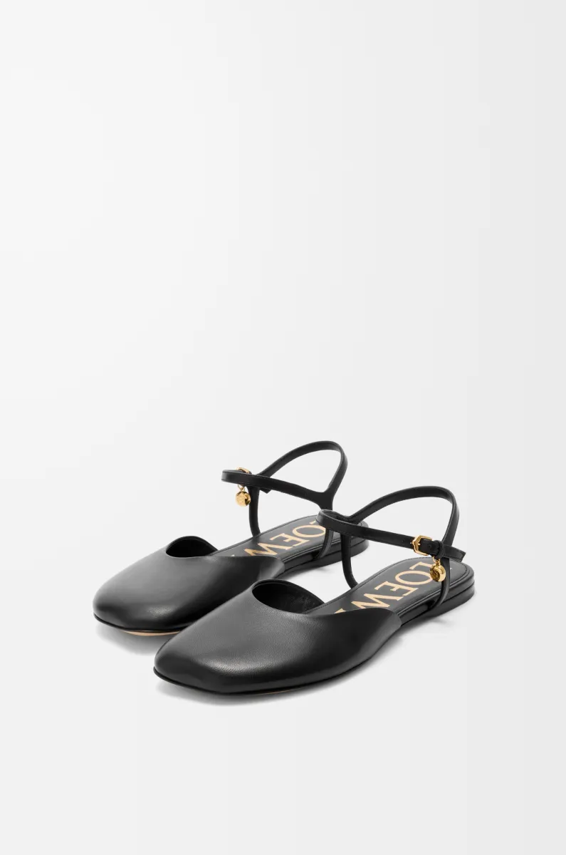 羊皮革 Toy 踝带芭蕾舞鞋