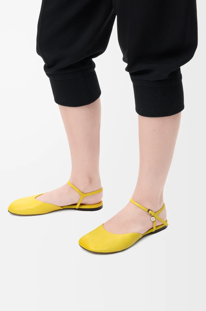 羊皮革 Toy 踝带芭蕾舞鞋