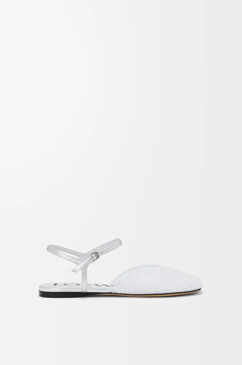 缀饰网眼 Toy 踝带芭蕾舞鞋