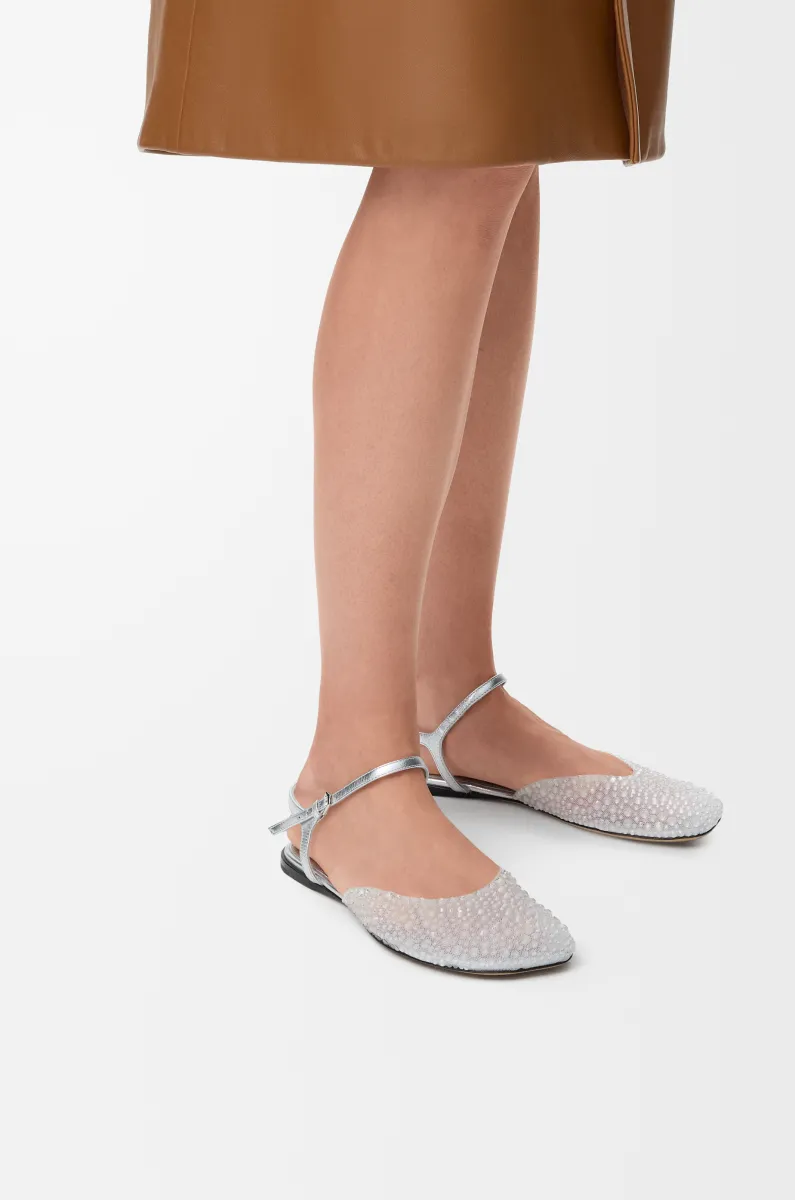 缀饰网眼 Toy 踝带芭蕾舞鞋