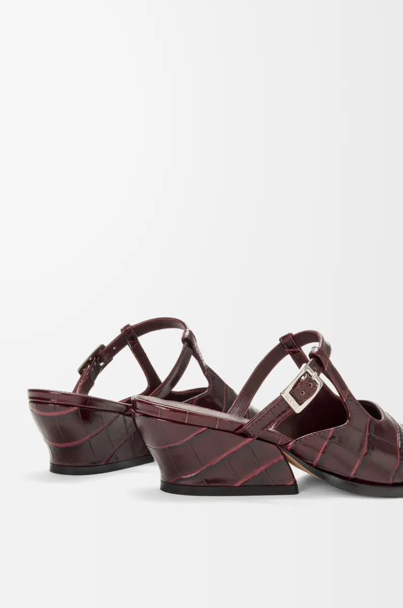 压纹牛皮革 Onda 穆勒鞋