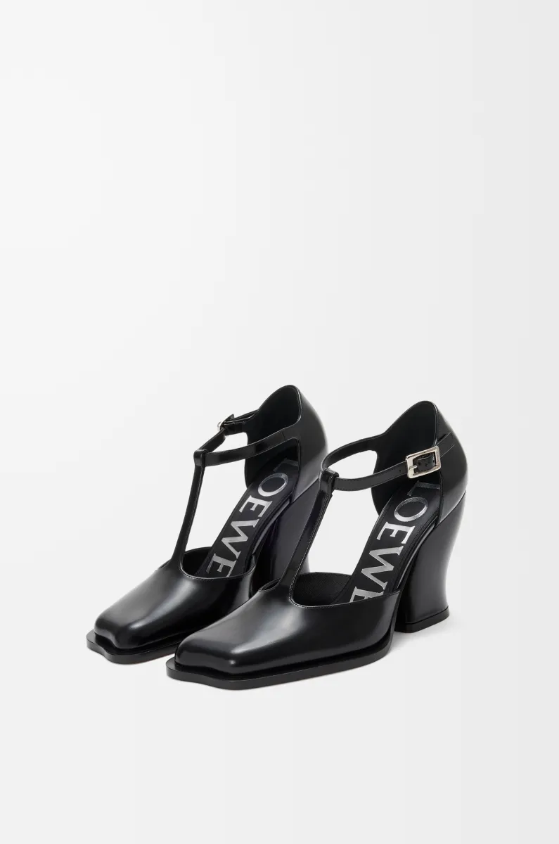 磨砂牛皮革 Onda T 型高跟鞋