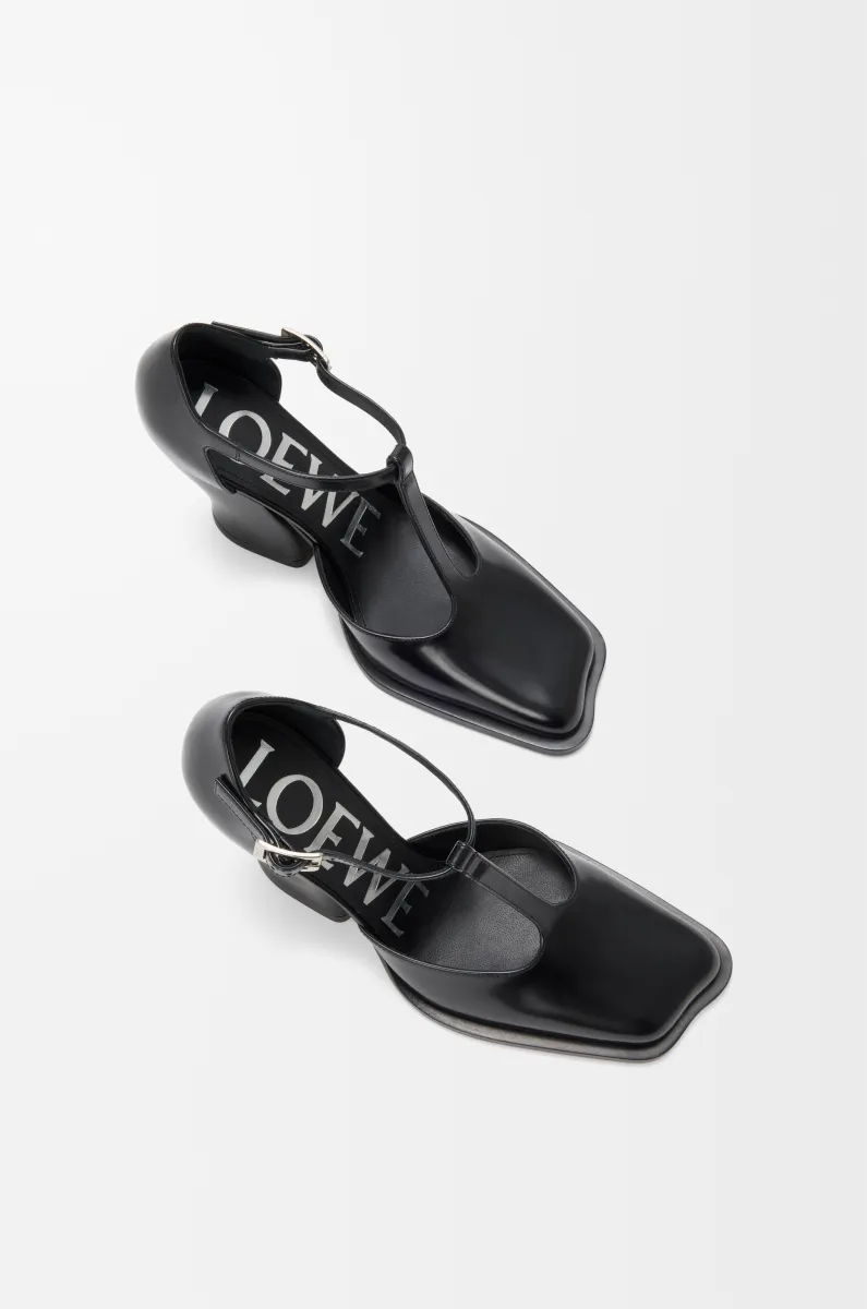 磨砂牛皮革 Onda T 型高跟鞋